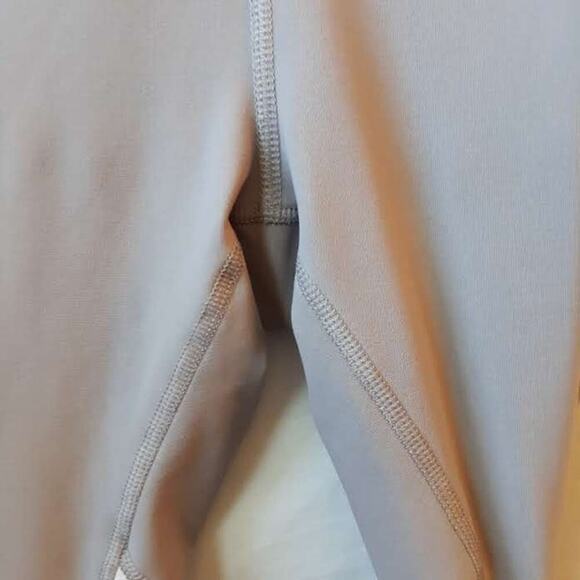 Apana Leggings Full Length Activewear Pants Size L Gray Pale Pink - Picture 4 of 9